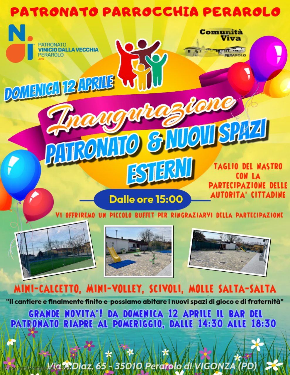 Inaugurazione del rinnovato Patronato e delle nuove aree esterne.